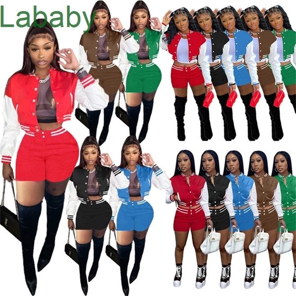 designer baseball suit tracksuits for womens two piece set stand collar cardigan splicing jacket shorts casual sportswear, Gray
designer baseball suit tracksuits for womens two piece set stand collar cardigan splicing jacket shorts casual sportswear, Gray