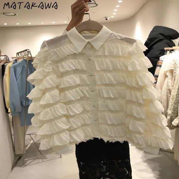 fashion layered lace buttoned blusas korea spring temperament lapel blouse women longsleeved ladies shirt 210506, White
fashion layered lace buttoned blusas korea spring temperament lapel blouse women longsleeved ladies shirt 210506, White