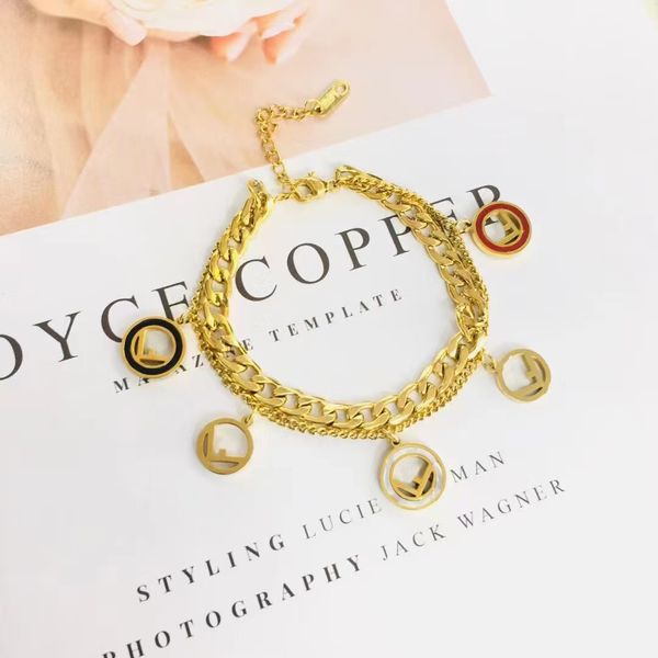 classic style bracelets bangle 18k gold plated bracelet wristband cuff chain stainless steel women bracelet for wedding birthday gift jewelr, Black
classic style bracelets bangle 18k gold plated bracelet wristband cuff chain stainless steel women bracelet for wedding birthday gift jewelr, Black