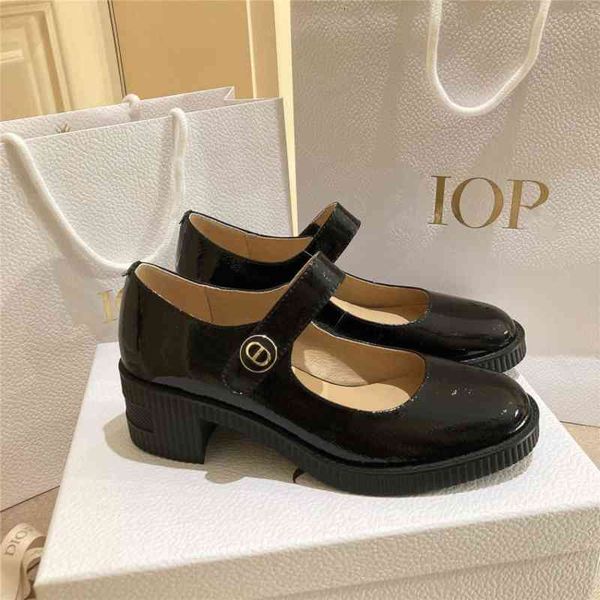 dress shoes designer luxury spring d family mary jane thick heel shoes french round head leather small women mlch, Black
dress shoes designer luxury spring d family mary jane thick heel shoes french round head leather small women mlch, Black