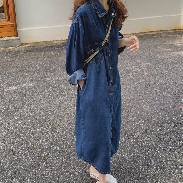shirt dress women casual long-sleeved blue denim pocket elegant fashion slim autumn and winter, Black;gray
shirt dress women casual long-sleeved blue denim pocket elegant fashion slim autumn and winter, Black;gray