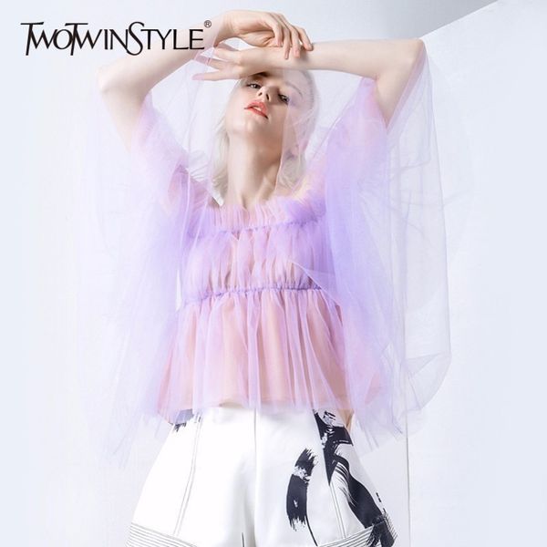 mesh perspective blouse for women off shoulder puff sleeves loose oversized blouses female spring 210423, White
mesh perspective blouse for women off shoulder puff sleeves loose oversized blouses female spring 210423, White