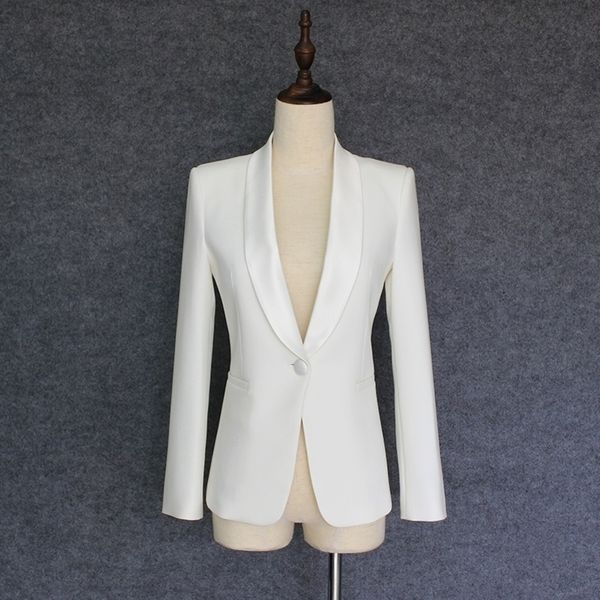 star style stylish designer blazer womens single button shawl collar blazer jacket y201026, White;black
star style stylish designer blazer womens single button shawl collar blazer jacket y201026, White;black