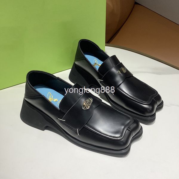 dress shoes 22 spring and autumn iss thick soled slope heel leffer shoes metal decorative bide square head bandage small leather, Black
dress shoes 22 spring and autumn iss thick soled slope heel leffer shoes metal decorative bide square head bandage small leather, Black