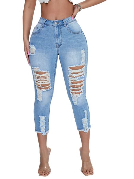 sxy ripped raw cut skinny jeans v2oc#, Blue
sxy ripped raw cut skinny jeans v2oc#, Blue
