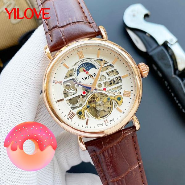men's luxury hanboro watches dual flywheel hollow bones automatic dating chrono clock mechanical movement fashion reloj hombre leather, Slivery;brown
men's luxury hanboro watches dual flywheel hollow bones automatic dating chrono clock mechanical movement fashion reloj hombre leather, Slivery;brown