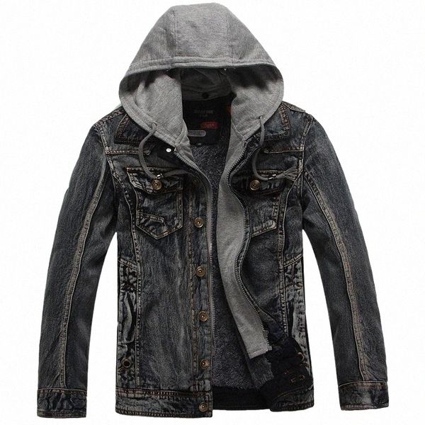 men's jackets fall winter flint hooded jeans jacket streetwear hip hop coat slim vintage casual clothing black l3y7#, Black;brown
men's jackets fall winter flint hooded jeans jacket streetwear hip hop coat slim vintage casual clothing black l3y7#, Black;brown