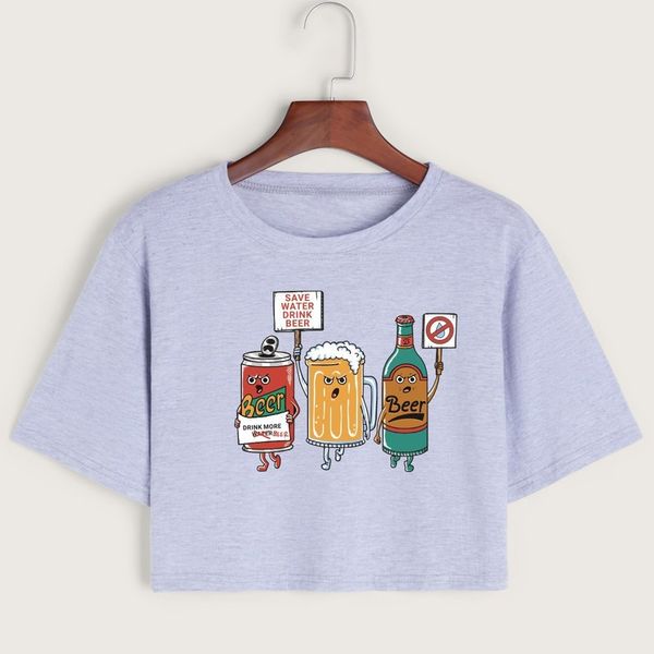 save water drink beer women crop shirt cropped t-shirt crop tee summer short sleeve cotton cute girls graphic t-shirts, White
save water drink beer women crop shirt cropped t-shirt crop tee summer short sleeve cotton cute girls graphic t-shirts, White