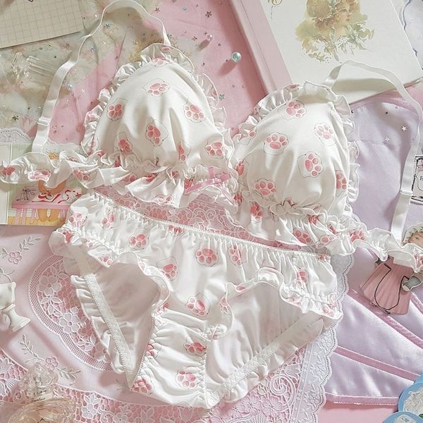 women kawaii japanese & panties wiresoft underwear sleep intimates cute ita bra and panty set y200415, Red;black
women kawaii japanese & panties wiresoft underwear sleep intimates cute ita bra and panty set y200415, Red;black