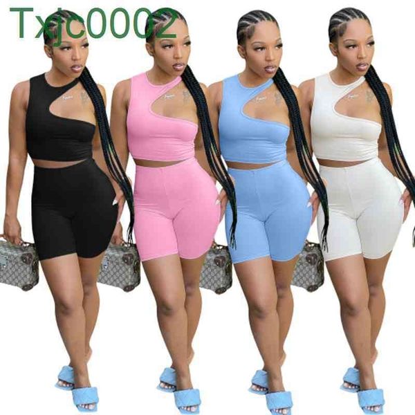 summer women two pieces pants set outfits deisgner hollow out tracksuits sleeveless off shoulder shorts suit clothing, White
summer women two pieces pants set outfits deisgner hollow out tracksuits sleeveless off shoulder shorts suit clothing, White