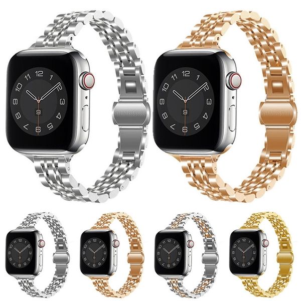 womens slim strap apple watch 7 6 se band 40/44mm 41/45mm metal bracelet for iwatch series 5 3 38/42mm stainless steel bands, Black;brown
womens slim strap apple watch 7 6 se band 40/44mm 41/45mm metal bracelet for iwatch series 5 3 38/42mm stainless steel bands, Black;brown