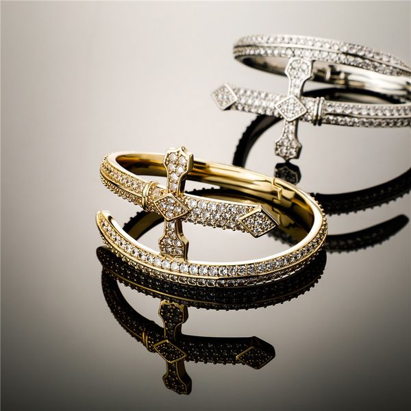 fashion men women jewelry gold plated bling cz sword bangle bracelet nice gift, Black
fashion men women jewelry gold plated bling cz sword bangle bracelet nice gift, Black