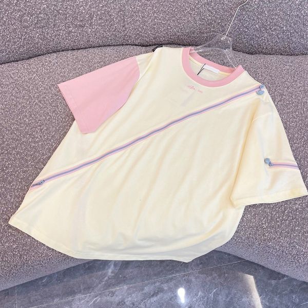 women's t-shirt designer spring and summer 2022 new three-dimensional doll bear chest zipper color matching t-shirt women's short, White
women's t-shirt designer spring and summer 2022 new three-dimensional doll bear chest zipper color matching t-shirt women's short, White