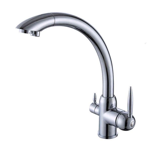 bathroom sink faucets all copper kitchen water purifier faucet three in one black-and-white beige sink vegetable washing basin direct drinki
