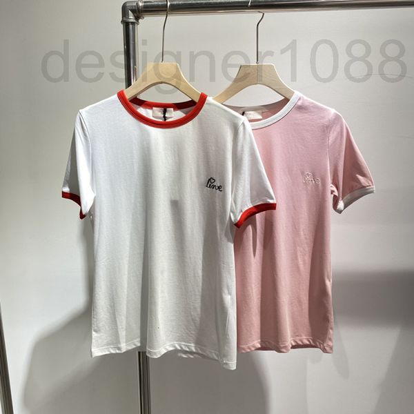 women's knits & tees designer 2022 summer new 520 exclusive embroidered letters short sleeve t-shirt for women loose and versatile half, White
women's knits & tees designer 2022 summer new 520 exclusive embroidered letters short sleeve t-shirt for women loose and versatile half, White