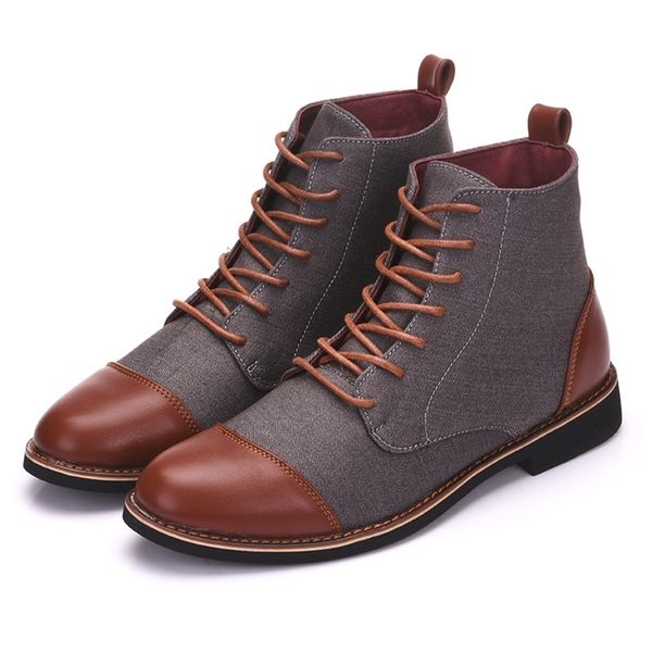 spring autumn casual lace up shoes booties ankle oxs fashion leather men boots large size 3948 jkm89 220726, Black
spring autumn casual lace up shoes booties ankle oxs fashion leather men boots large size 3948 jkm89 220726, Black