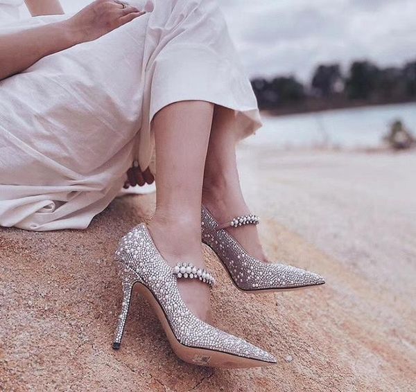 women brand sandals bride wedding sandals crystal embellished high heels feather tassel pearls studs pumps, Black
women brand sandals bride wedding sandals crystal embellished high heels feather tassel pearls studs pumps, Black