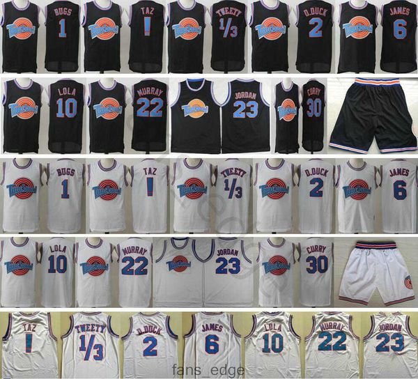 space jam movie tune squad looney 1 bugs 2 daffy duck 10 lola bunny taz tweety bill murray michael curry james black white basketball jersey, Black;red
space jam movie tune squad looney 1 bugs 2 daffy duck 10 lola bunny taz tweety bill murray michael curry james black white basketball jersey, Black;red