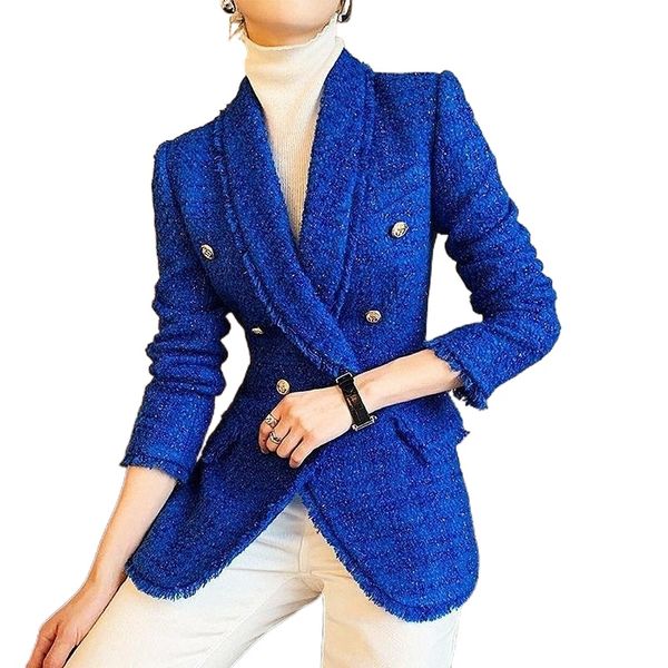 women's jackets england style coats woman winter 2021 chic tweed royal blue double-breasted blazer jacket fashion clothing sl130 i0kf#, Black;brown
women's jackets england style coats woman winter 2021 chic tweed royal blue double-breasted blazer jacket fashion clothing sl130 i0kf#, Black;brown