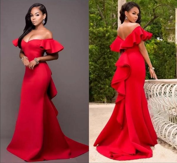 red mermaid long bridesmaids dresses off the shoulder ruffles backless maid of honor floor length satin wedding party dress plus size, White;pink
red mermaid long bridesmaids dresses off the shoulder ruffles backless maid of honor floor length satin wedding party dress plus size, White;pink