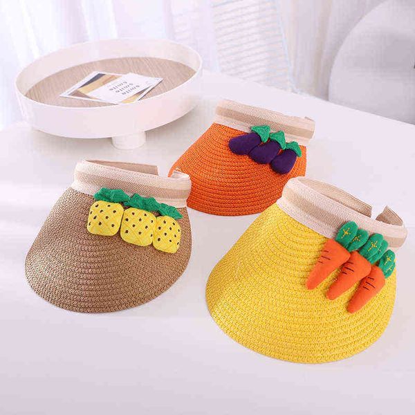 cartoon fruit pattern kids straw hat summer outdoor empty boys girls children sun hat adjustable toddler visor caps l220728, Yellow
cartoon fruit pattern kids straw hat summer outdoor empty boys girls children sun hat adjustable toddler visor caps l220728, Yellow