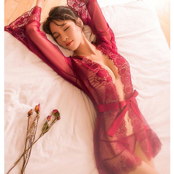 womens robes lace sleepwear lingerie sets robe amp bra porno bathrobe see though and blouses bridesmaid, Black;red
womens robes lace sleepwear lingerie sets robe amp bra porno bathrobe see though and blouses bridesmaid, Black;red