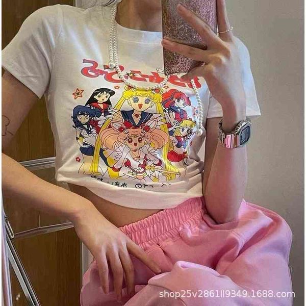 women's t-shirt chaopai spring and summer beautiful girl warrior wide leg animation round neck short sleeved t-shirt rvcy g9q5, White
women's t-shirt chaopai spring and summer beautiful girl warrior wide leg animation round neck short sleeved t-shirt rvcy g9q5, White