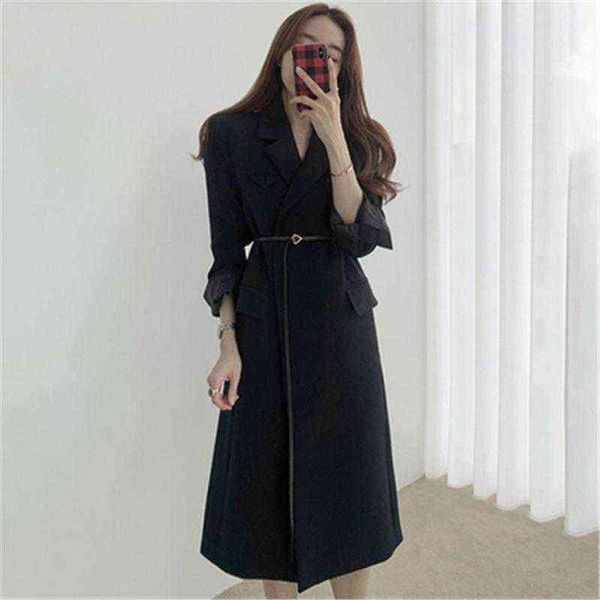 women's trench coats spring autumn windbreaker 2021 arrivals long sleeve female outerwear belt turn down collar loose plus size lady co, Tan;black
women's trench coats spring autumn windbreaker 2021 arrivals long sleeve female outerwear belt turn down collar loose plus size lady co, Tan;black