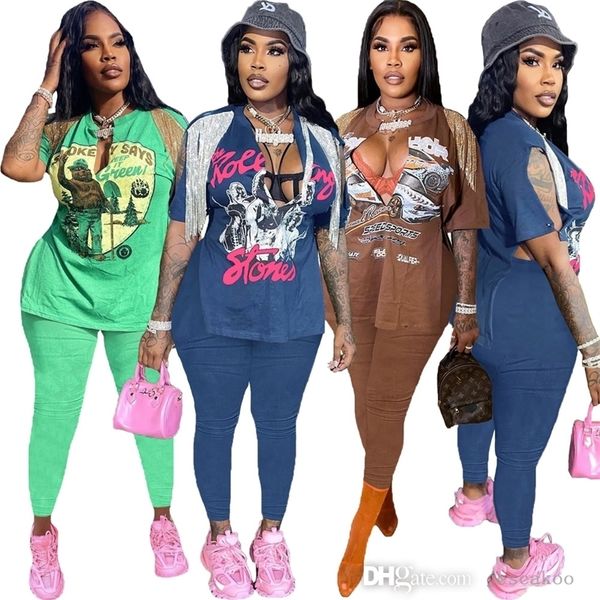 women 2 piece pants sets print tracksuits short sleeve t-shirt split tasse sport suits female clothing, White
women 2 piece pants sets print tracksuits short sleeve t-shirt split tasse sport suits female clothing, White