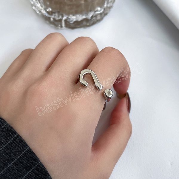creative question mark ring ins tide cold wind index finger open rings women hip hop ring, Silver
creative question mark ring ins tide cold wind index finger open rings women hip hop ring, Silver