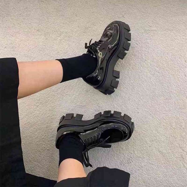 dress shoes liu wen's same p-house three corner standard thick soled raised gear single shoe british style muffin small leather shoes p, Black
dress shoes liu wen's same p-house three corner standard thick soled raised gear single shoe british style muffin small leather shoes p, Black