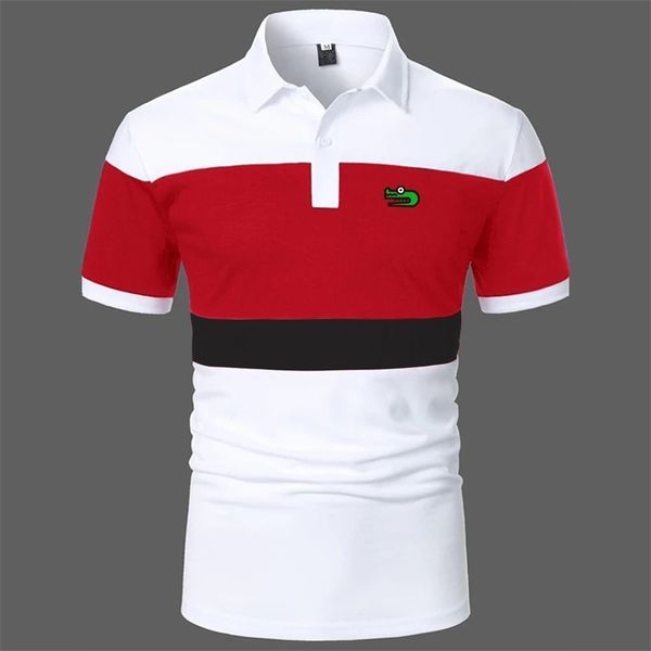 short sleeve shirts contrast color polo clothing summer streetwear casual fashion men 220712, White;black
short sleeve shirts contrast color polo clothing summer streetwear casual fashion men 220712, White;black