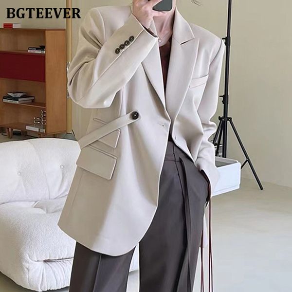 elegant single button women jackets 2021 autumn winter full sleeve female suit coats loose female blazer outwear, White;black
elegant single button women jackets 2021 autumn winter full sleeve female suit coats loose female blazer outwear, White;black