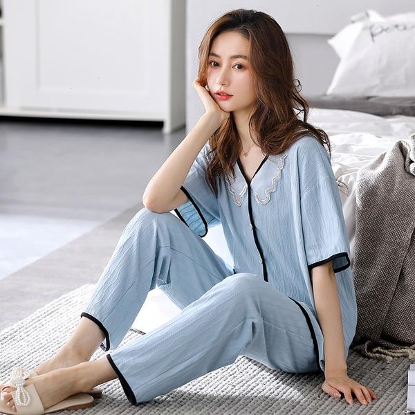 women pajamas set 100 cotton short sleeve sleepwear summer pijamas solid female nightgown casual homewear, Black;red
women pajamas set 100 cotton short sleeve sleepwear summer pijamas solid female nightgown casual homewear, Black;red