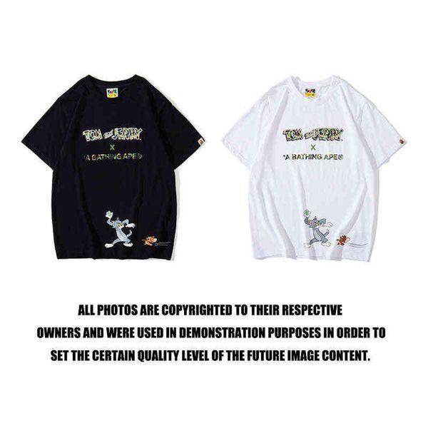 street summer ape head tom and chase t-shirt short sleeve men women half, White;black
street summer ape head tom and chase t-shirt short sleeve men women half, White;black