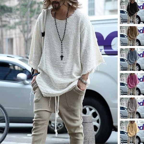 mens loose t-shirt fashion long sleeve solid color casual tassels trend for young people s-xxxl, White;black
mens loose t-shirt fashion long sleeve solid color casual tassels trend for young people s-xxxl, White;black