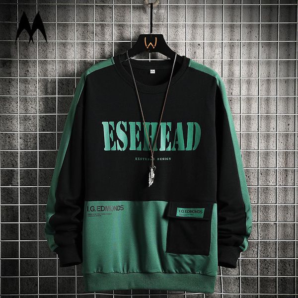 high street mens sweatshirt autumn print patchwork oneck pullover hip hop long sleeve men sweatshirts loose clothing 220816, Black
high street mens sweatshirt autumn print patchwork oneck pullover hip hop long sleeve men sweatshirts loose clothing 220816, Black
