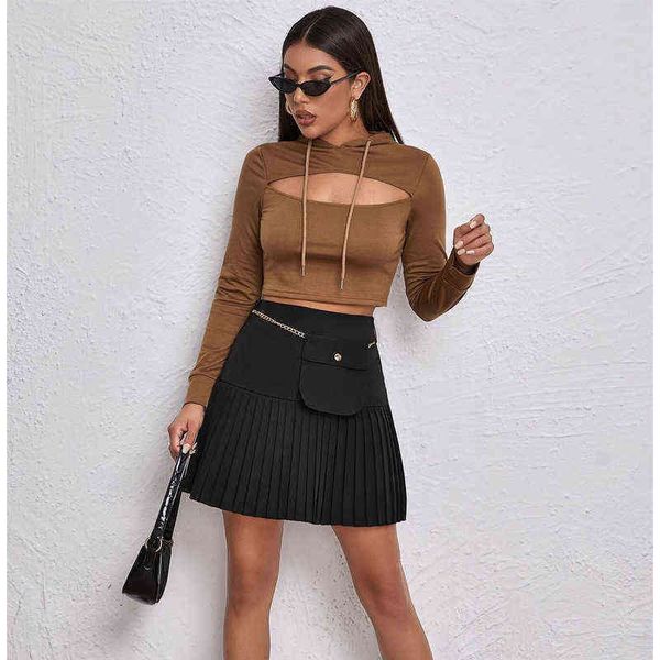 men's skirt black pleated mini skirt women summer waist chain with bag female high cute dance jupe 220221
men's skirt black pleated mini skirt women summer waist chain with bag female high cute dance jupe 220221