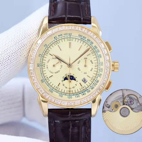 mens watch automatic mechanical watches sapphire case with diamonds 42mm business wristwatches montre de luxe, Slivery;brown
mens watch automatic mechanical watches sapphire case with diamonds 42mm business wristwatches montre de luxe, Slivery;brown