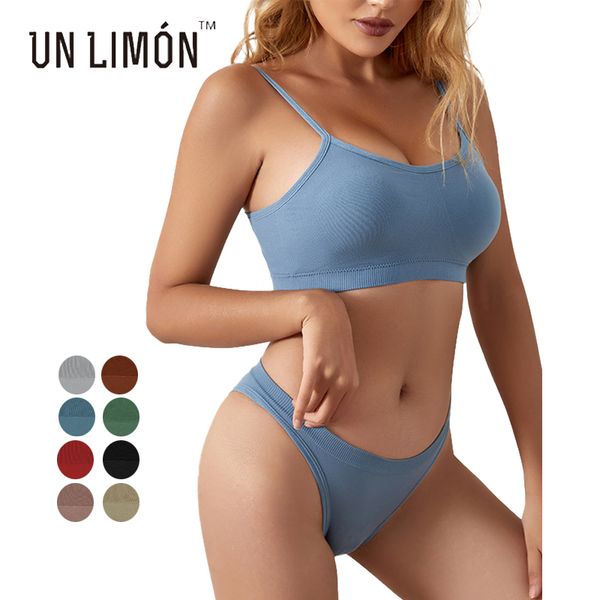 unlimon women's 2 piece bra set french padded bralettes wireless seameless v neck cami bando bra with low waist panty for women, Red;black
unlimon women's 2 piece bra set french padded bralettes wireless seameless v neck cami bando bra with low waist panty for women, Red;black