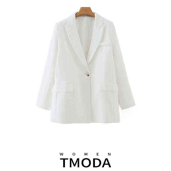 suit tmoda391 women 2020 fashion single button dot blazers jacket vintage long, White;black
suit tmoda391 women 2020 fashion single button dot blazers jacket vintage long, White;black