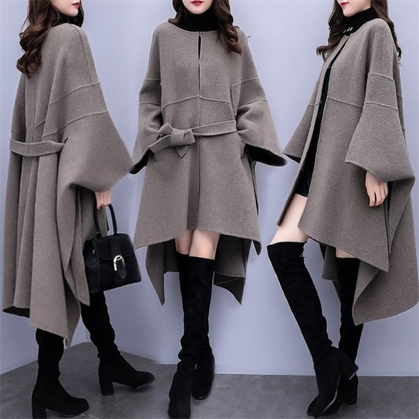 autumn winter new women cloak woolen coat popular woolen coat women's korean loose long overcoat plus size 3xl t200315, Black
autumn winter new women cloak woolen coat popular woolen coat women's korean loose long overcoat plus size 3xl t200315, Black