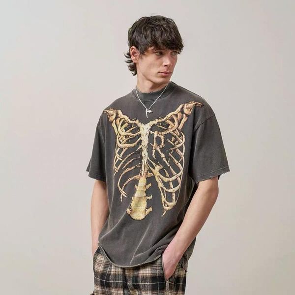 mens t shirts 2022ss men t shirt 1 1 vintage skeleton destroys women t shirt oversize shirts clothing, White;black
mens t shirts 2022ss men t shirt 1 1 vintage skeleton destroys women t shirt oversize shirts clothing, White;black