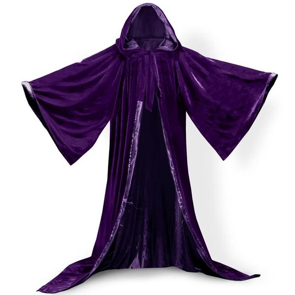 long sleeves velvet hooded cloak hooded velvet cloak gothic wicca robe medieval witchcraft larp cape hooded vampire cape halloween254f, White
long sleeves velvet hooded cloak hooded velvet cloak gothic wicca robe medieval witchcraft larp cape hooded vampire cape halloween254f, White
