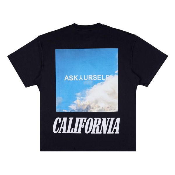 22ss blue sky printing t shirt men women eu size cotton summer tees, Black;brown
22ss blue sky printing t shirt men women eu size cotton summer tees, Black;brown