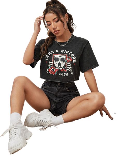 x fabecco skeleton & slogan graphic roll hem tee a22z#, White
x fabecco skeleton & slogan graphic roll hem tee a22z#, White