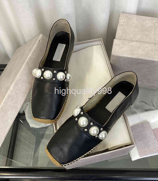 dress shoes summer flat bottomed women's shoes rivet pearl fisherman's hemp rope bottom thick sheepskin single one foot pedal, Black
dress shoes summer flat bottomed women's shoes rivet pearl fisherman's hemp rope bottom thick sheepskin single one foot pedal, Black