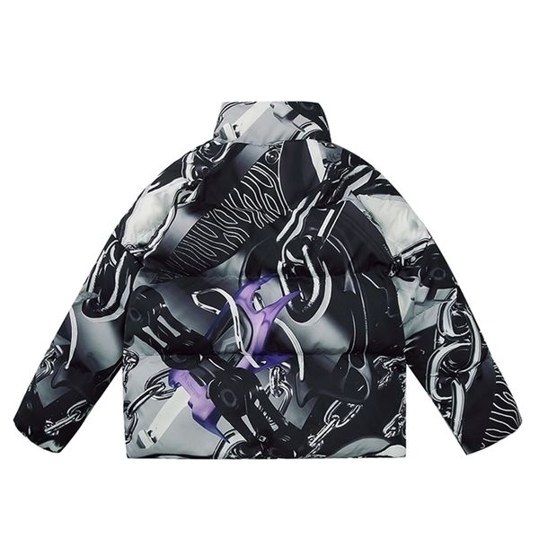 multi-chains print padded parka men hipster puffer down jacket men streetwear stand collar winter coat outwear windbreaker 201210, Black
multi-chains print padded parka men hipster puffer down jacket men streetwear stand collar winter coat outwear windbreaker 201210, Black