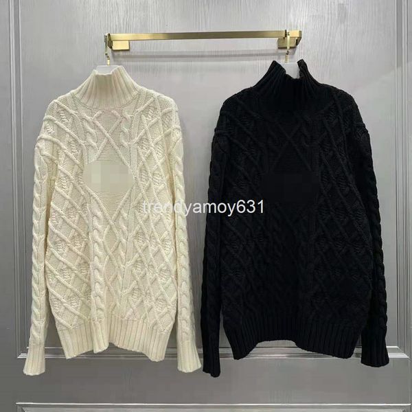 women's sweaters autumn and winter style high collar loose version warm, fashionable temperament black white twist two color sweater., White;black
women's sweaters autumn and winter style high collar loose version warm, fashionable temperament black white twist two color sweater., White;black