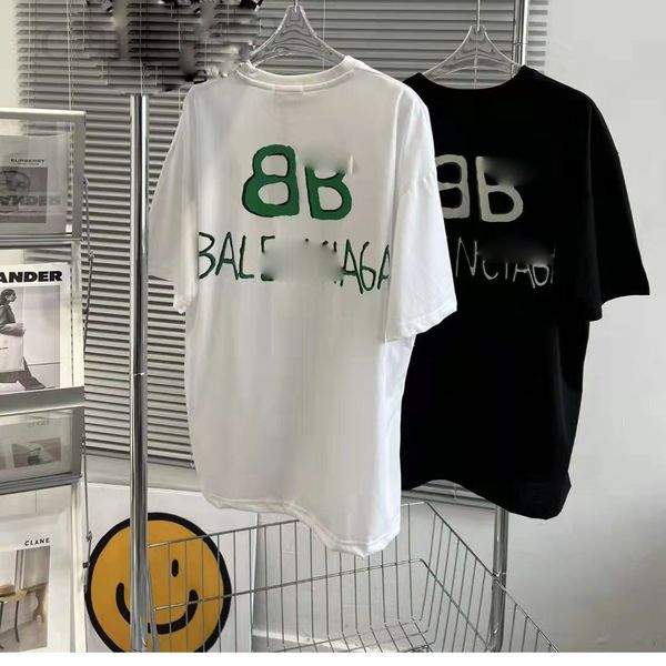 women's t-shirt designer jimo chaopai bajia hand-painted graffiti back bb letter short sleeve t-shirt couple style large round neck gg2, White
women's t-shirt designer jimo chaopai bajia hand-painted graffiti back bb letter short sleeve t-shirt couple style large round neck gg2, White